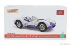 1/18 CMC - MASERATI - TIPO 61 2.9L S4 SPIDER BIRDCAGE N 66 WINNER CASTLE ROCK COLORADO SCCA 1960 JIM HALL
