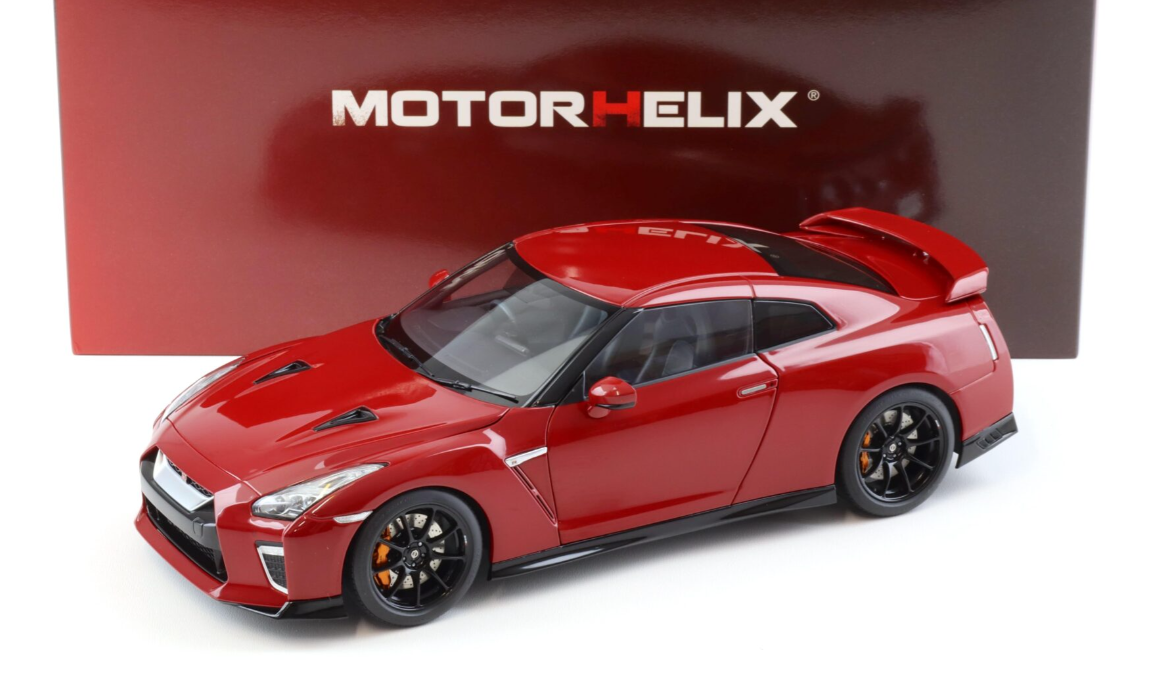 1:18 Motorhelix Nissan GT-R R35 Track Edition by NISMO 2020 Vibrant red M83511
