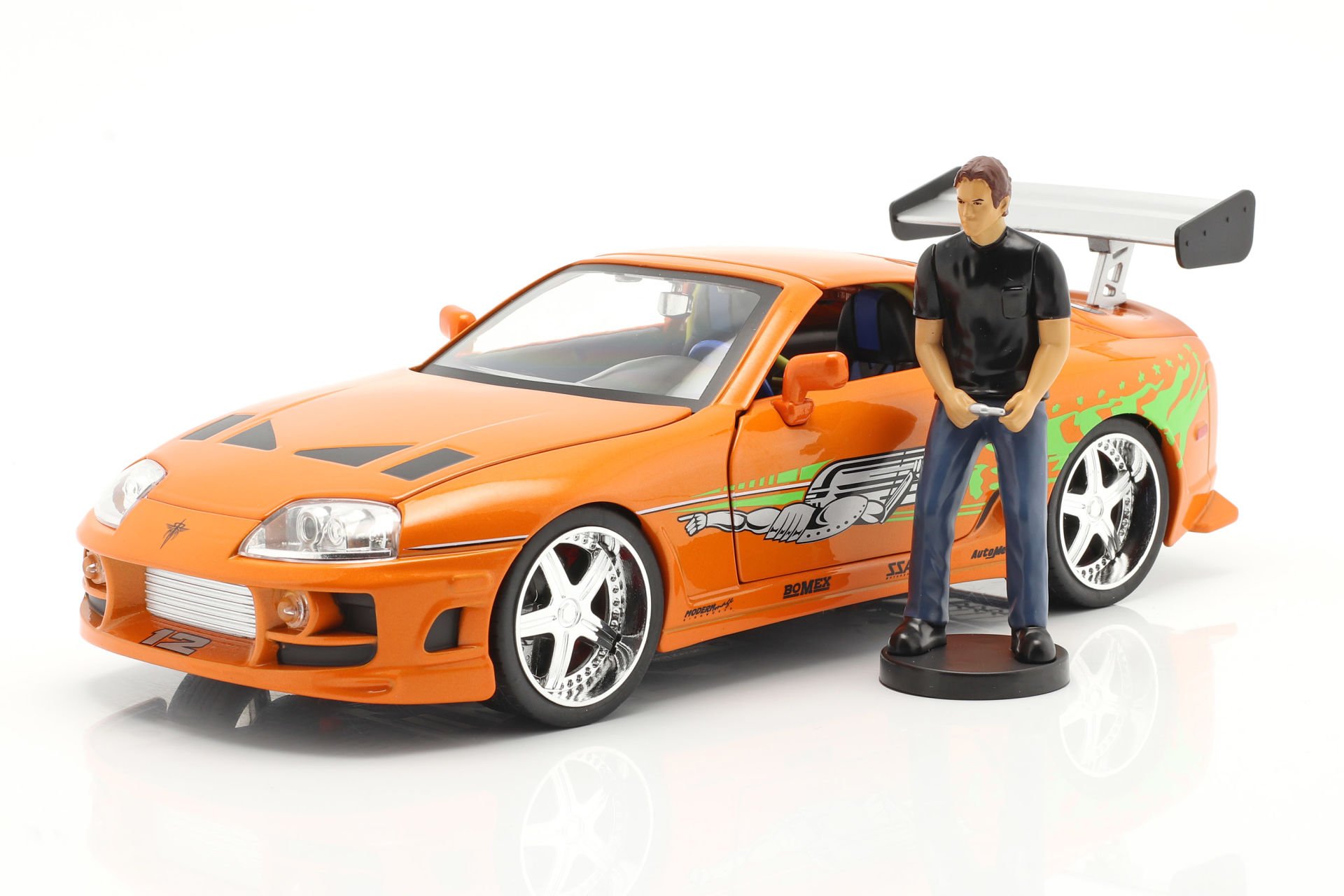 JADA - TOYOTA - SUPRA MKIV 1995 - PAUL WALKER - WITH BRIAN O'CONNER FIGURE - FAST & FURIOUS 1 2001