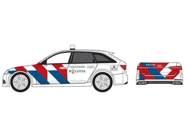 1/87 2022 Audi A6 Avant Politie (NL), white/red/blue