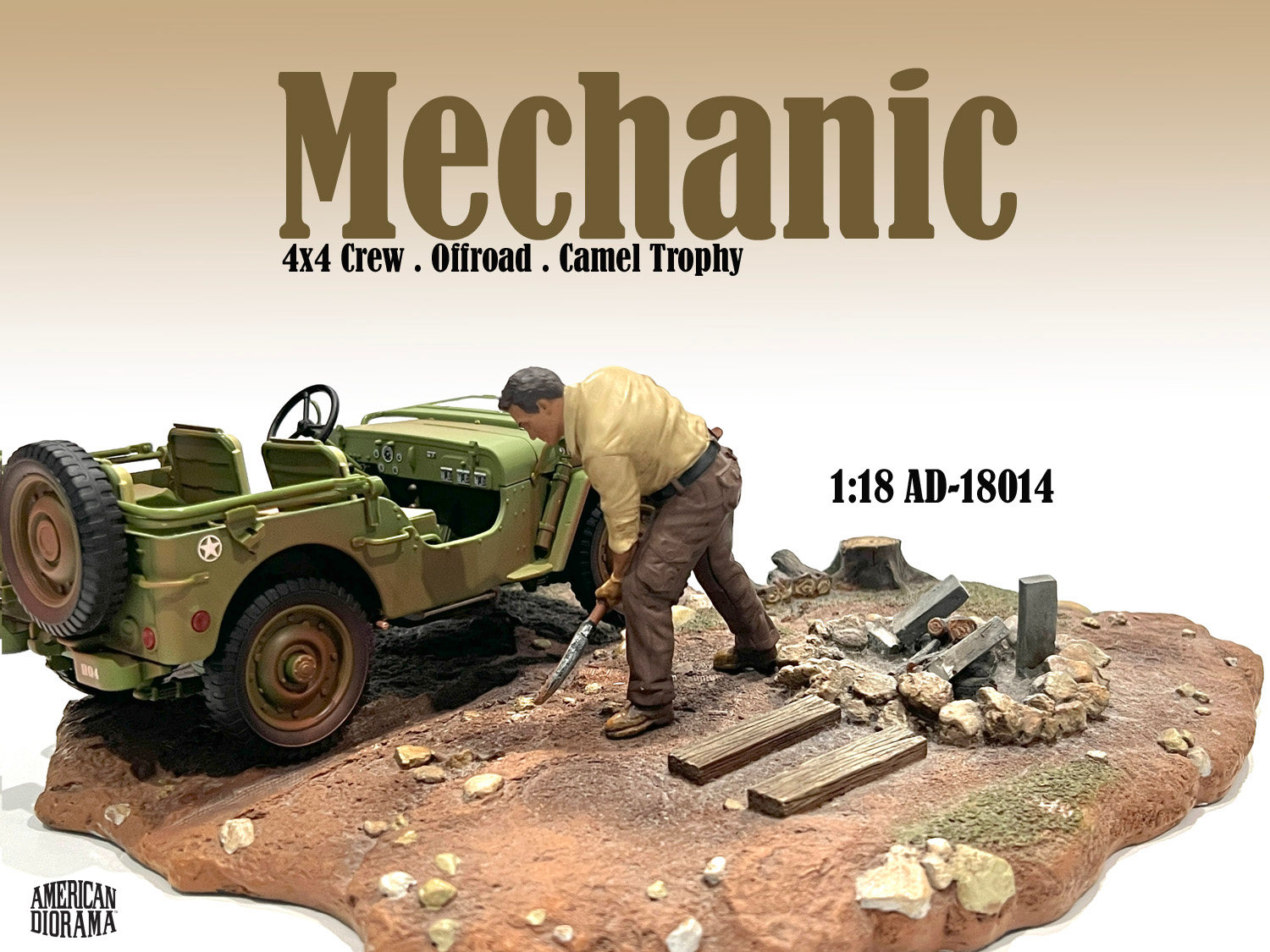 1/18 American Diorama 4x4 Mechanics - Figure #4 - AD18014