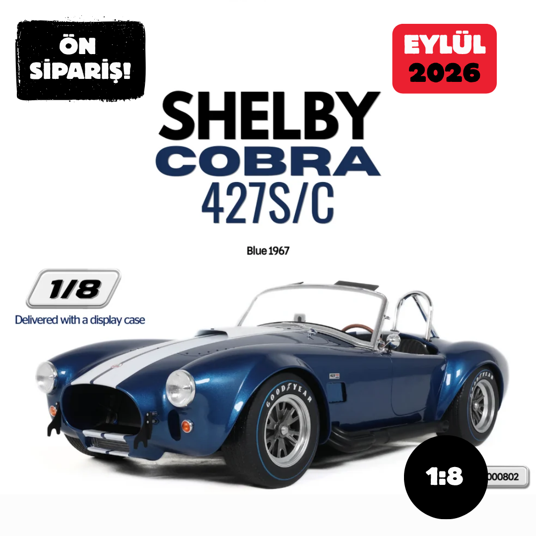 Ön Sipariş - 1/8 GT-SPIRIT - 1967 Shelby Cobra 427S/C - Blue - GTS800802