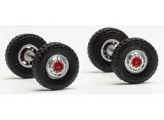 1/87 Wheelset street 11.00x20, chrome/black/red