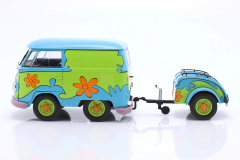 SOLIDO - VOLKSWAGEN - T1 VAN KOOL COMBI GHOSTHUNTERS MACHINE WITH TRAILER 1950