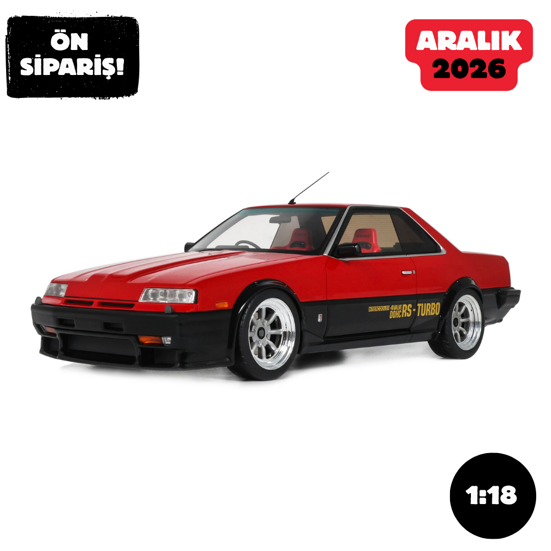 Ön Sipariş - 1/18 OTTO Nissan Skyline 2000 RS-X Turbo (DR 30 Turbo C) Tuning Red 059 1984 - OT1305