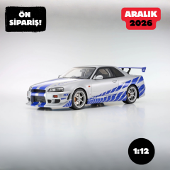 Ön Sipariş - 1/12 KYOSHO Nissan Skyline GT-R R34 - BRIAN O'CONNER - KSR12007A