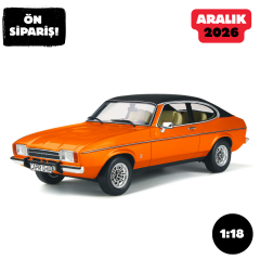 Ön Sipariş - 1/18 OTTO FORD CAPRI MK2 3,0L V6 GHIA, PHOENIX ORANGE/BLACK 1974 - OT1387