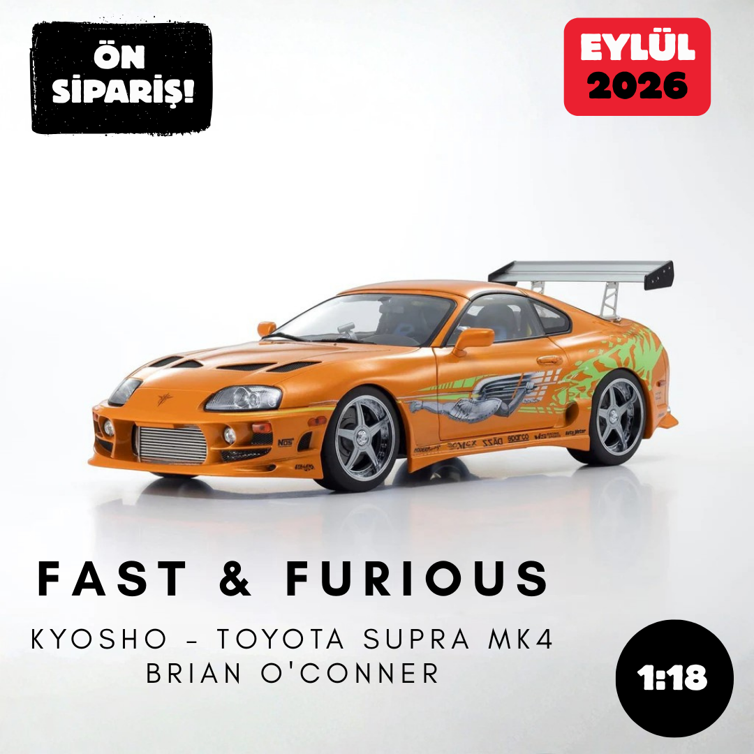 Ön Sipariş - 1/18 KYOSHO Toyota Supra MK4 - BRIAN O'CONNER - 08975FF