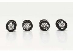 1/87 Banden + velg Dunlop (1x stuur/1x voorl./2x aandr./3x opl.), silver/black
