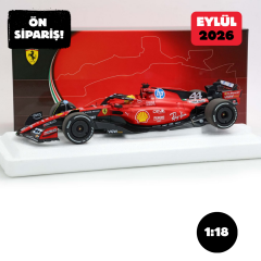 Ön Sipariş - 1/18 BBR Ferrari SF 23 - Hamilton - Polyfoam pack Fiorano test 2025 - car n. 44 - BBR231T44 / BBR2318T44
