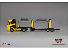 1/64 Mercedes-Benz Actros with Car Trailer, yellow/black