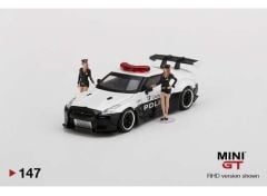 LB WORKS Nissan GT-R R35 Type 1 Rear Wing Version 1 LB Works Police including 2 Female Police Figures