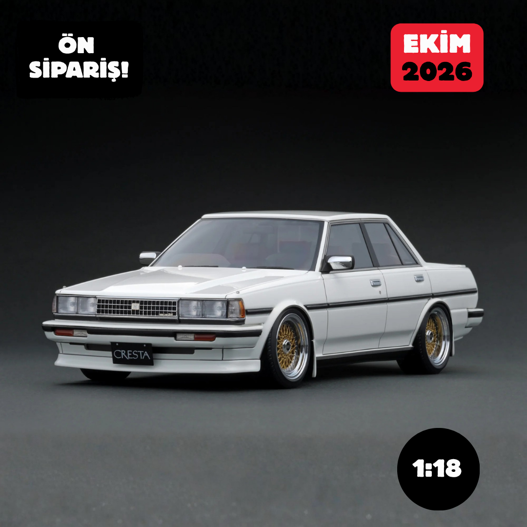 Ön Sipariş - 1/18 Ignition Toyota CRESTA Super Lucent TWINCAM24 (GX71) White - IG3828