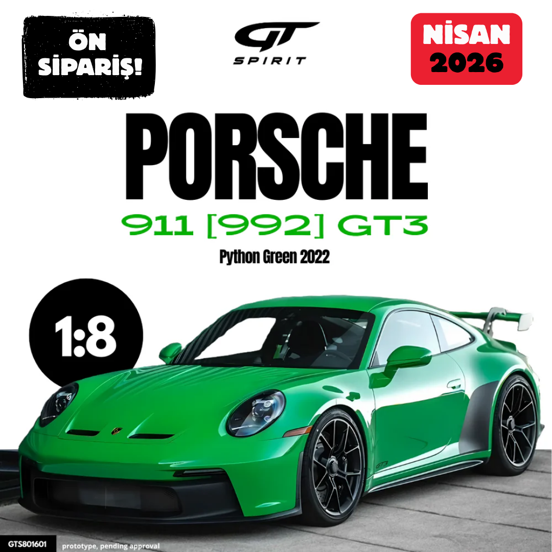 Ön Sipariş - 1/8 GT Spirit PORSCHE 911 [992] GT3, GREEN - GTS801601