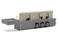 1/87 Concrete parts semi trailer + load (4 walls with connectors), grey