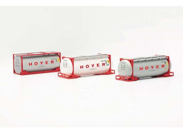 1/87 Containers 3x20 ft. *Hoyer* (3 Pieces), red/white
