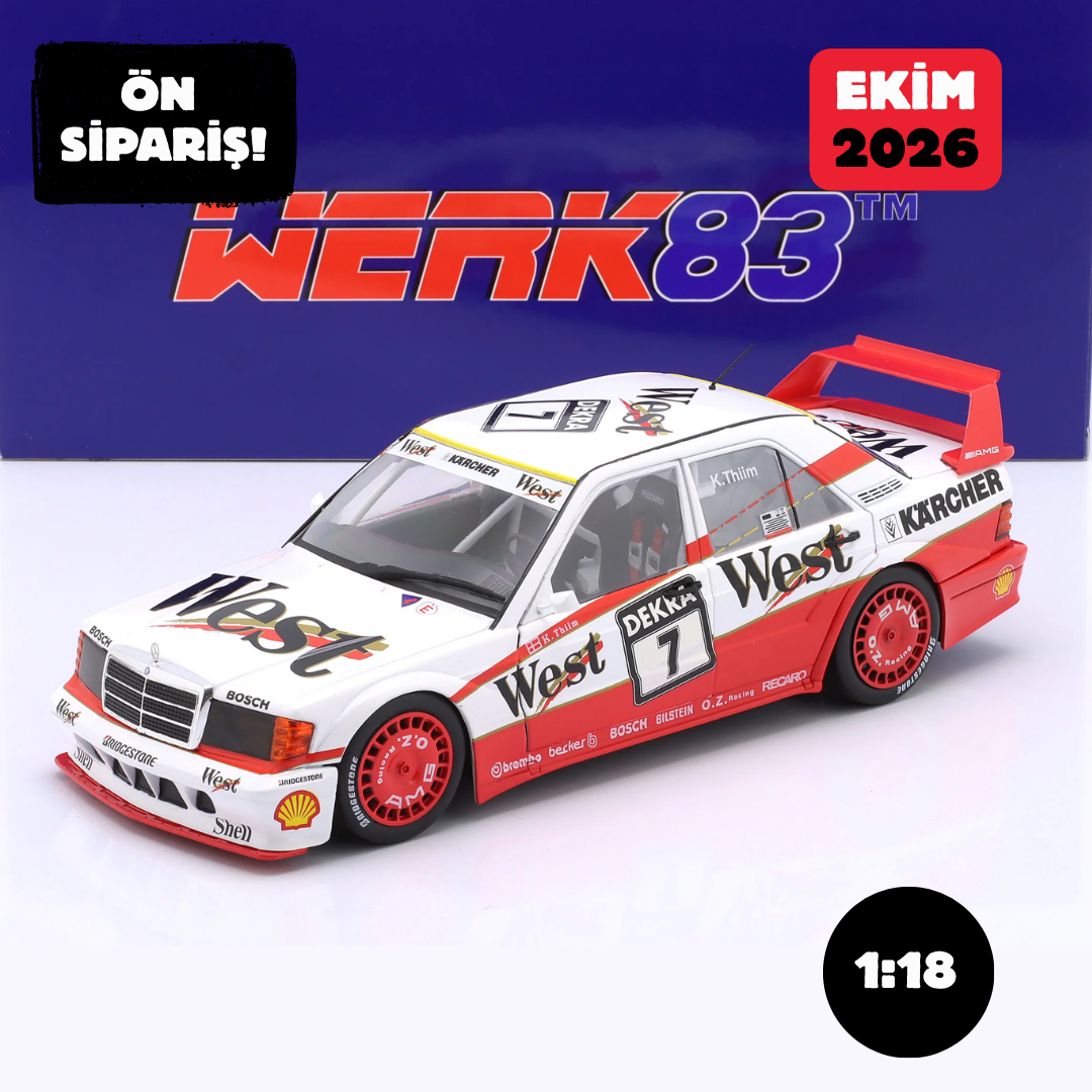 Ön Sipariş - 1/18 WERK83 Mercedes-Benz 190E 2.5-16 Evo II #7 DTM 1991 Kurt Thiim - W18041005