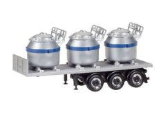 1/87 Semi Trailer m. 3 Alutigeln, grey/blue