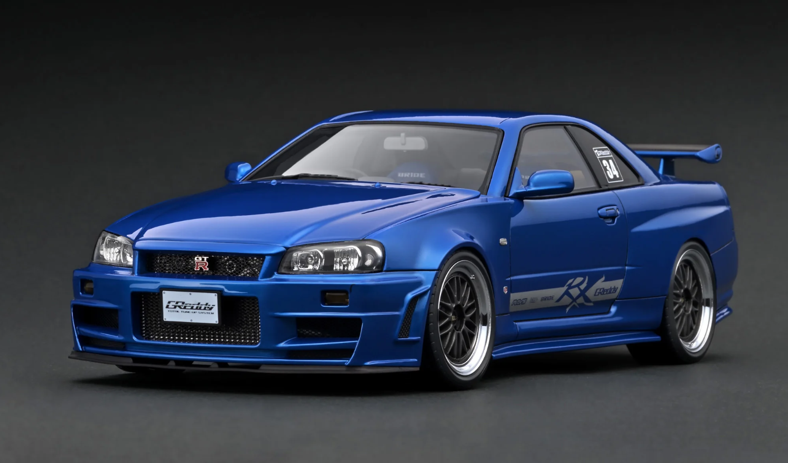 IGNITION-MODEL - NISSAN TRUST GReddy 34RX BLUE METALLIC