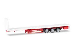 1/87 Lowliner Flattrailer 3 Axle, white/red