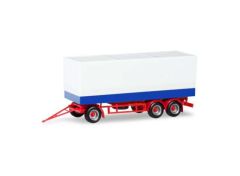 1/87 Canvastruck 3-axle unprinted, white/red/blue