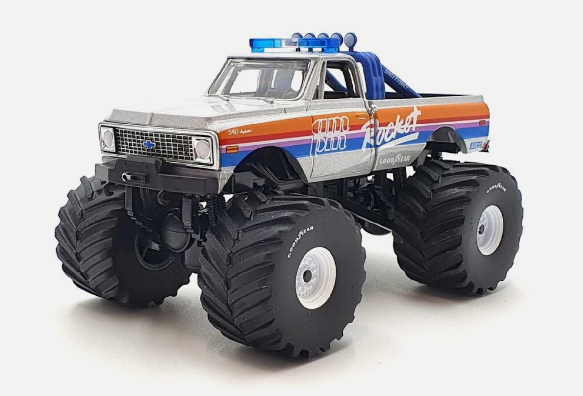1:43 ÖLÇEK GREENLIGHT - CHEVROLET - K-10 PICK-UP MONSTER TRUCK 1972