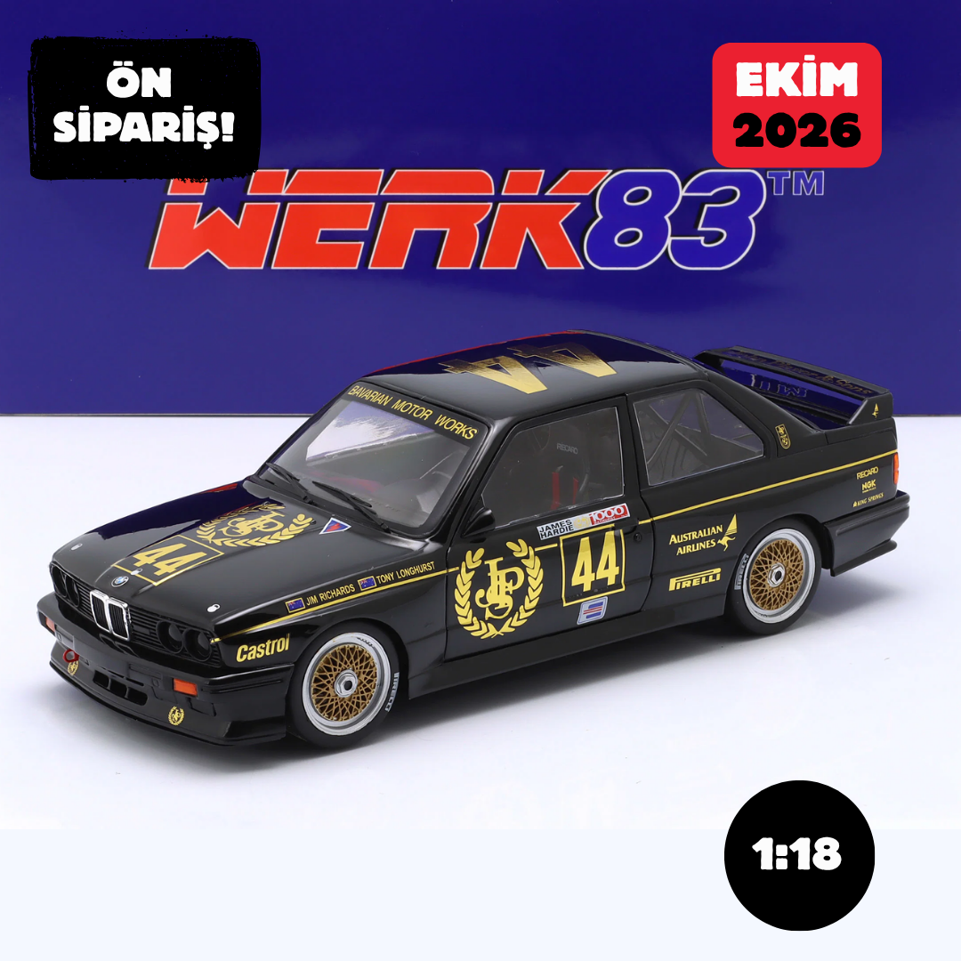 Ön Sipariş - 1/18 WERK83 BMW M3 (E30) #44 Winner Div. 2 1000km Bathurst 1987 JPS - W18038004