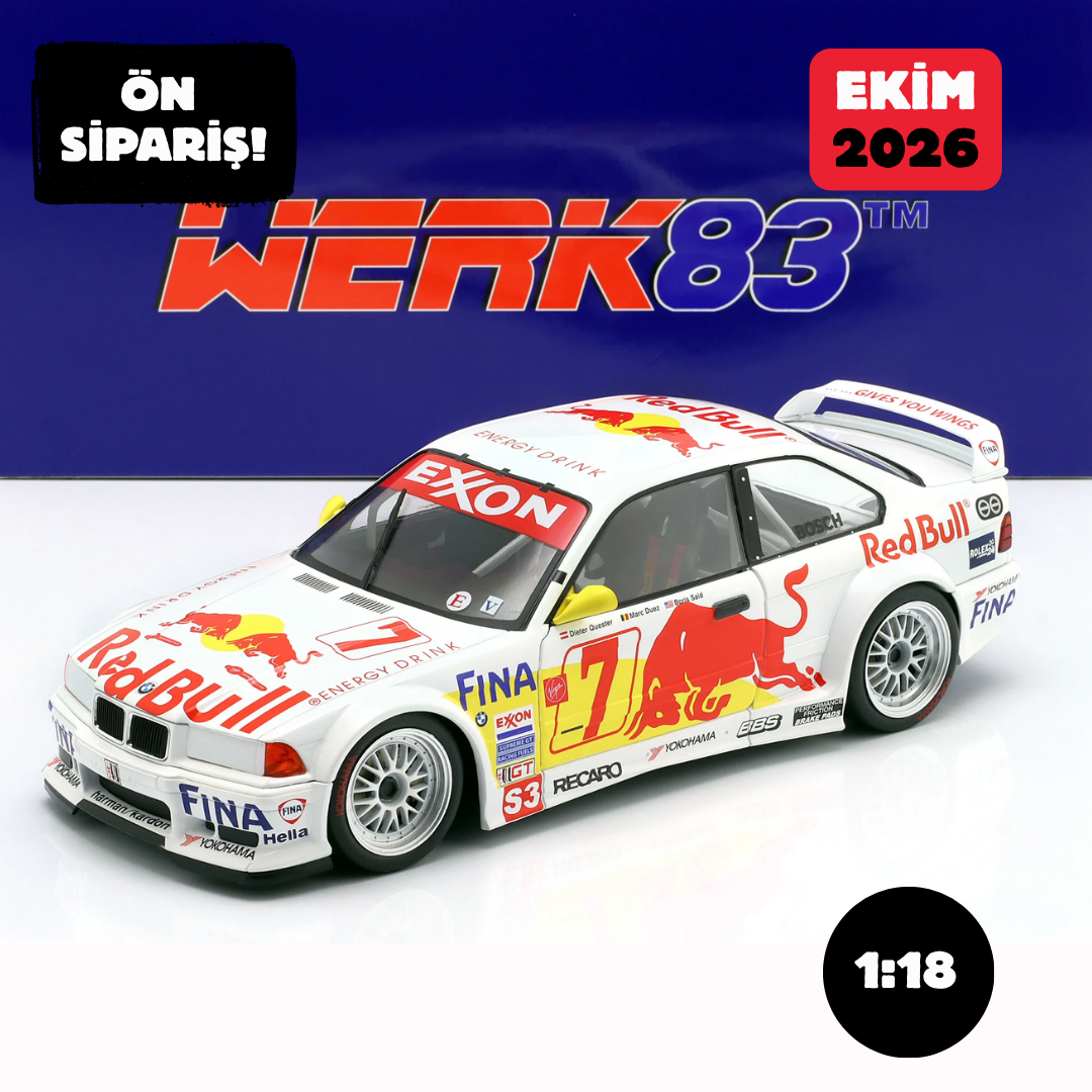 Ön Sipariş - 1/18 WERK83 BMW M3 GTR (E36) #7 24h Daytona 1997 Duez, Quester, Said, Oestreich - W18051005