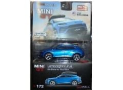 1/64 Lamborghini Urus, blue eleos with Roof Box