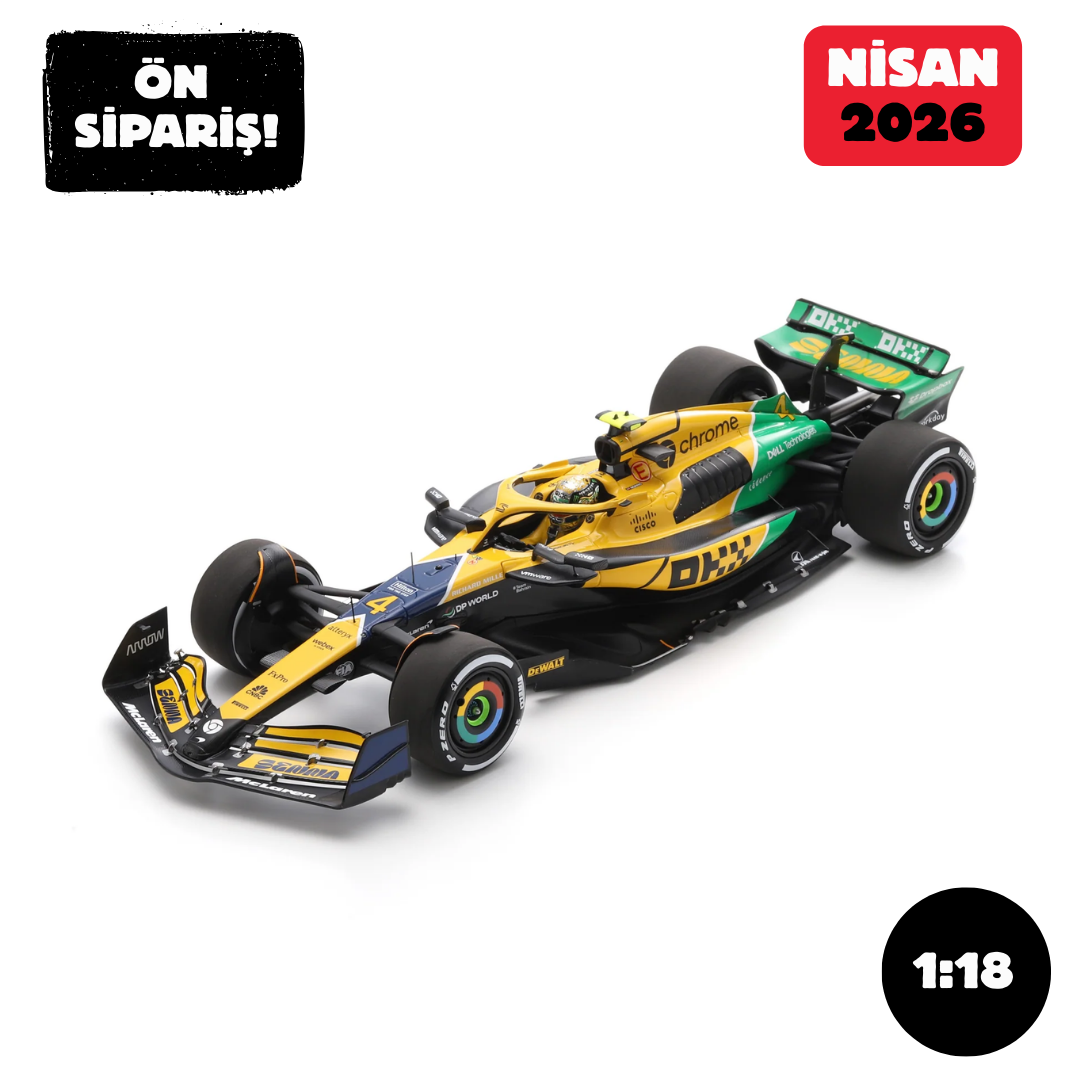 Ön Sipariş - 1/18 SPARK McLaren F1 MCL38 #4 Lando Norris 4th Monaco GP 2024 Special Livery