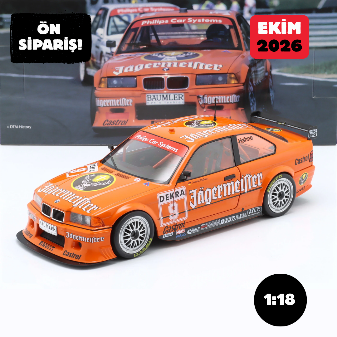 Ön Sipariş - 1/18 WERK83 BMW 325i Coupe E36 DTM Jägermeister #9 DTM 1993 Armin Hahne - W1800701