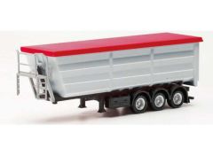 1/87 Rundmulden stahl silver, white chassis, red sail
