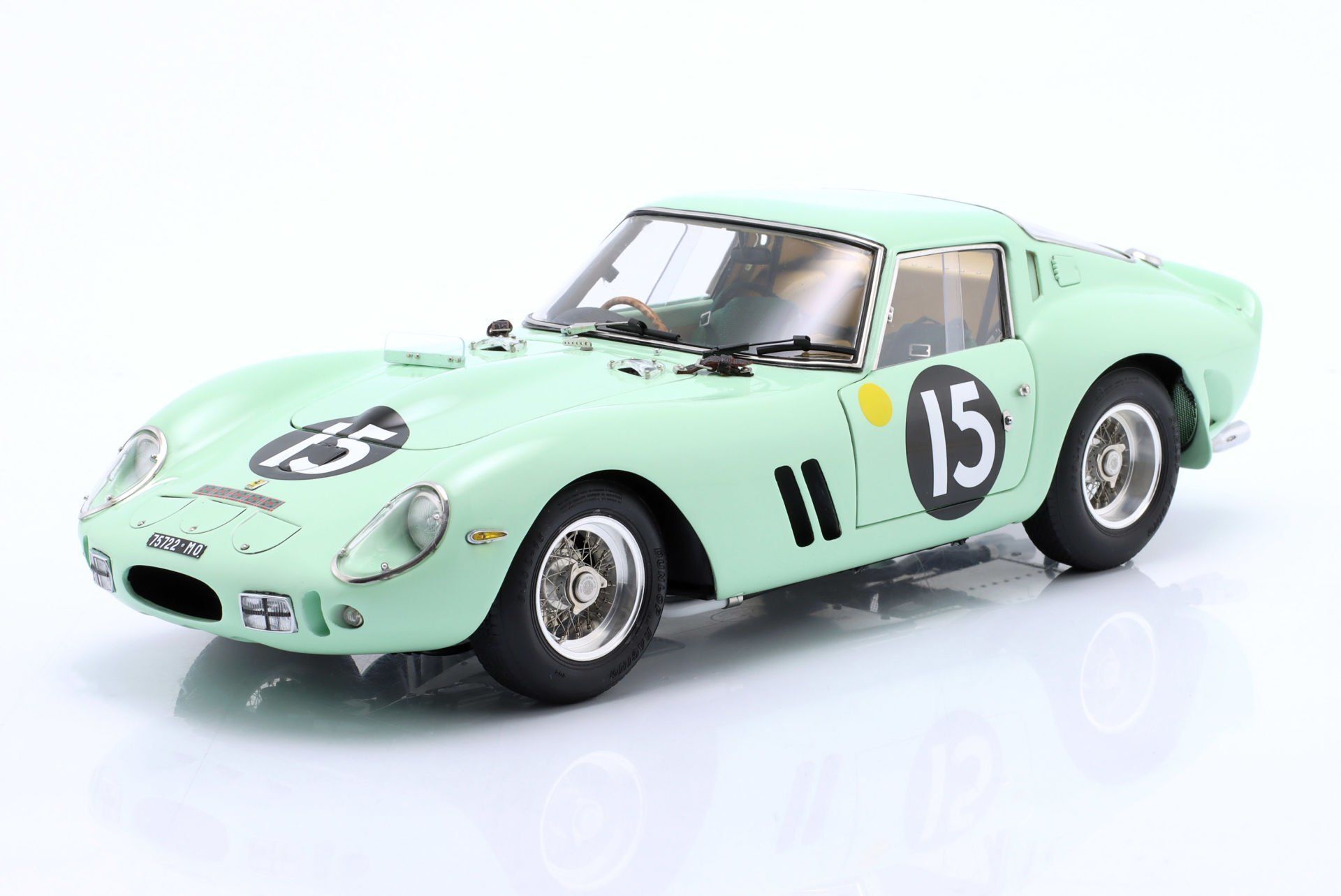 CMC - FERRARI 250 GTO ch.3505 RHD N 15 COUPE STIRLING MOSS 1962 LIGHT GREEN
