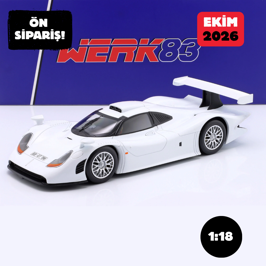 Ön Sipariş - 1/18 WERK83 Porsche 911 GT1 Street Version 1998 white - W18029005