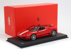 Ön Sipariş - 1/18 BBR Ferrari 360 Modena Spider automatic gear Rosso Corsa - italian stripe - challenge back grid