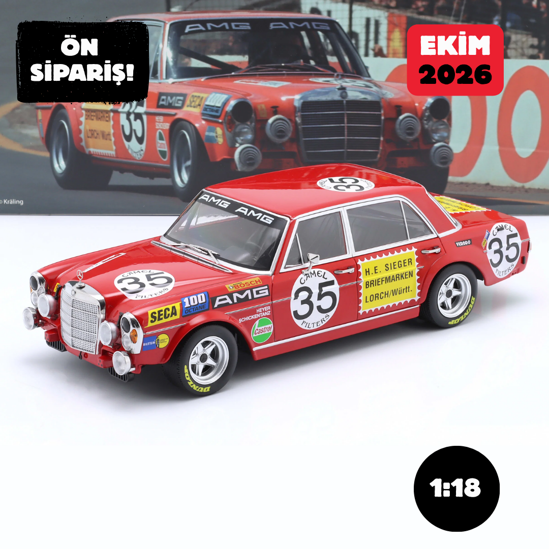 Ön Sipariş - 1/18 WERK83 Mercedes-Benz AMG 300 SEL 6.8 #35 2nd 24h Spa 1971 Heyer, Schickentanz - W18030001