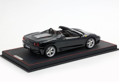Ön Sipariş - 1/18 BBR Ferrari 360 Modena Spider manual gear Gloss Black - Bordeaux