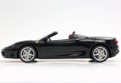Ön Sipariş - 1/18 BBR Ferrari 360 Modena Spider manual gear Gloss Black - Bordeaux
