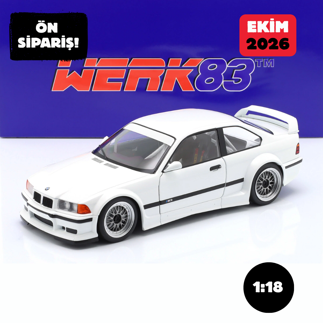 Ön Sipariş - 1/18 WERK83 BMW M3 (E36) GTR Plain body version white - W18051001
