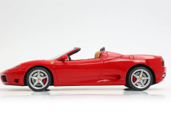 Ön Sipariş - 1/18 BBR Ferrari 360 Modena Spider automatic gear Rosso Corsa - Beige interior - challenge back grid