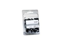 1/87 Tires and Rims For Trucks (without axles) without axles (50 pcs), black/chrome