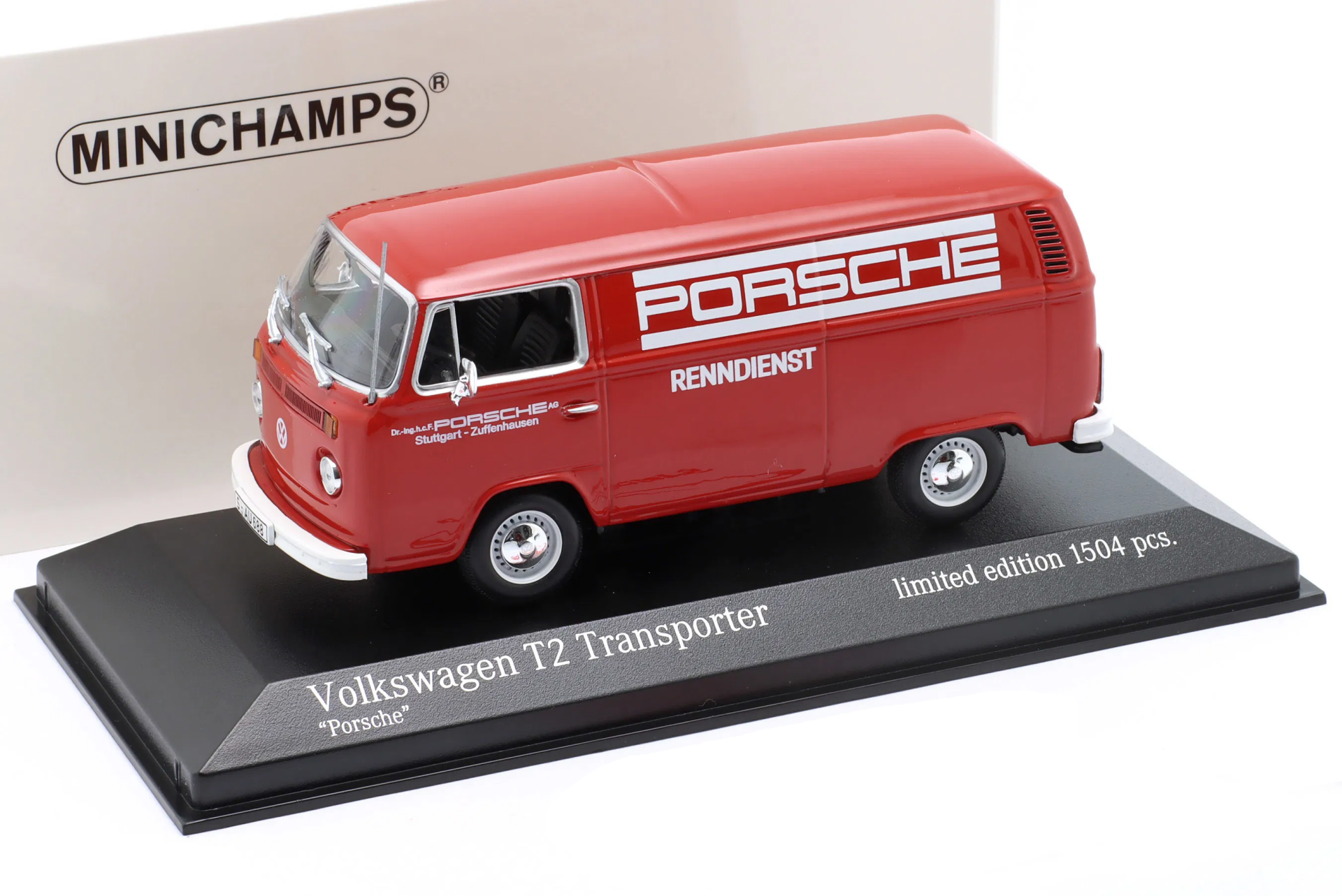 1/43 MINICHAMPS - VOLKSWAGEN - T2 VAN PORSCHE RENNDIENST 1972