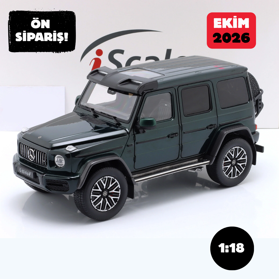 Ön Sipariş - 1/18 iScale Mercedes-Benz AMG G63 (W463) 4x4 2022 emerald green metallic - 180056
