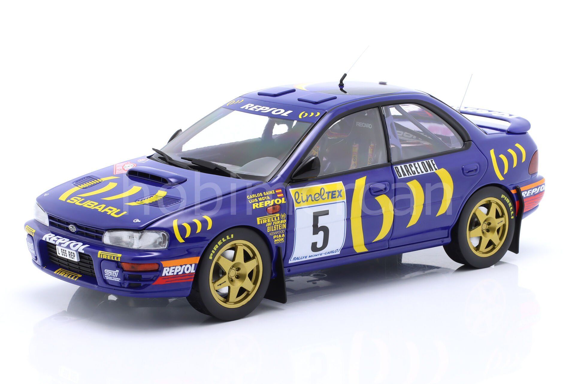 KYOSHO - SUBARU - IMPREZA 555 REPSOL N 5 WINNER RALLY MONTECARLO 1995 C.SAINZ - L.MOYA