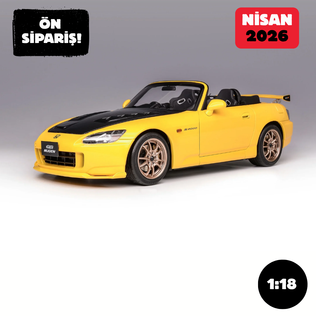 Ön Sipariş - 1/18 Motorhelix Honda S2000 (AP2) MUGEN New Indy Yellow Pearl