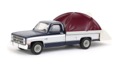 1/64 - Greenlight 38030-D The Great Outdoors Series 2 - 1982 Chevy C-10 Silverado with Modern Truck Bed Tent 1/64