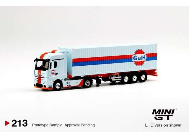 1/64 Mercedes Benz Actros With 40FT Container *Gulf*, gulf blue/orange