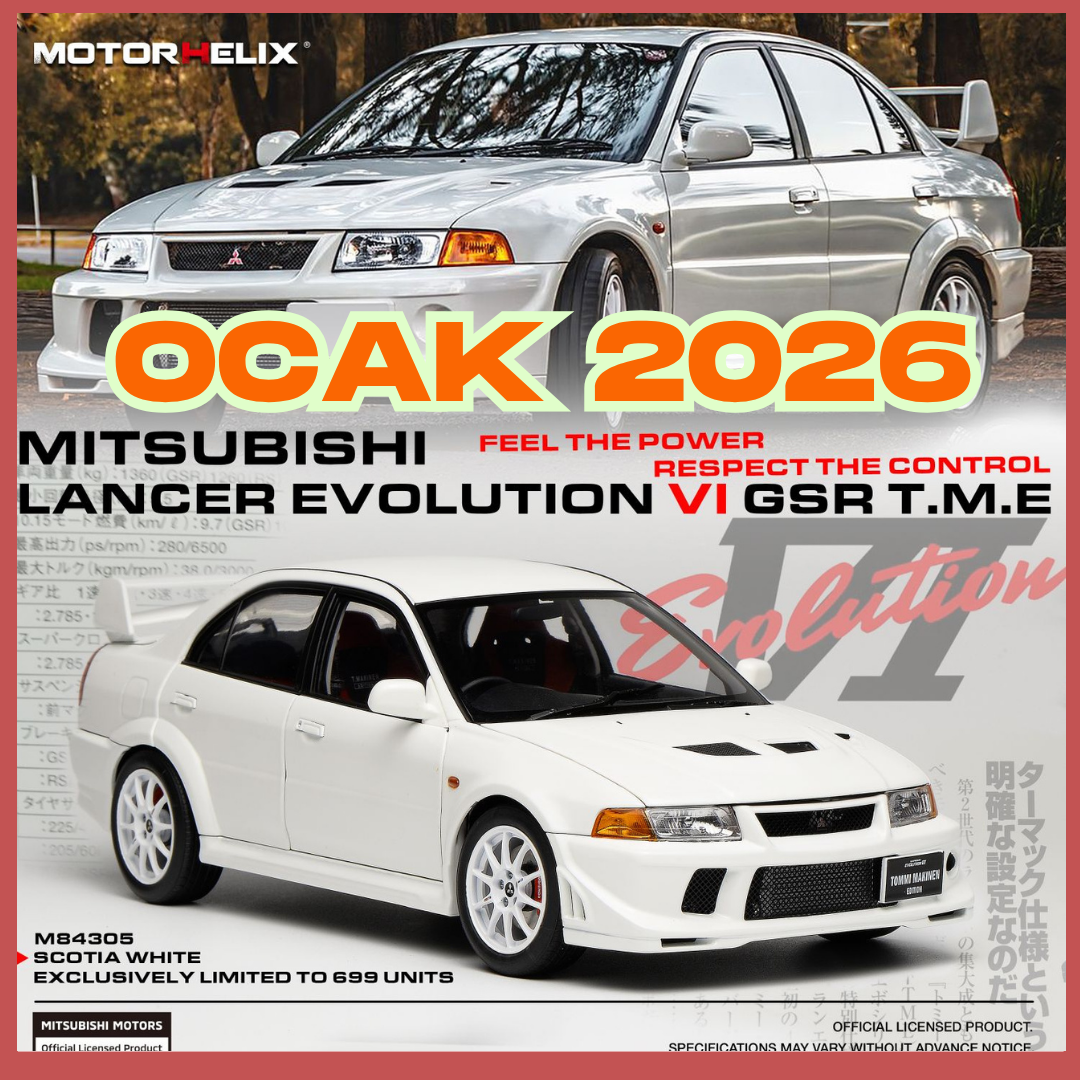 1/18 MOTORHELIX - MITSUBISHI - LANCER EVO VI GSR T.M.E. TOMMY MAKINEN EDITION 2000