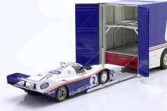 SCHUCO - MERCEDES BENZ - O317 TRUCK CAR TRANSPORTER PORSCHE ROTHMANS 1984