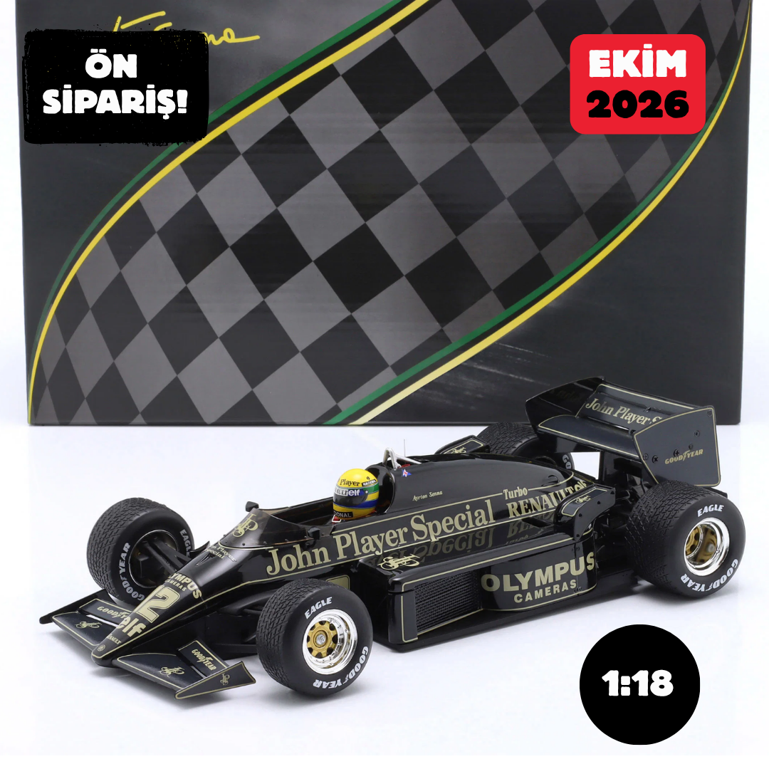 Ön Sipariş - 1/18 Premium X - Ayrton Senna Lotus 97T #12 Winner Portugal GP Formula 1 1985 - SENR18001
